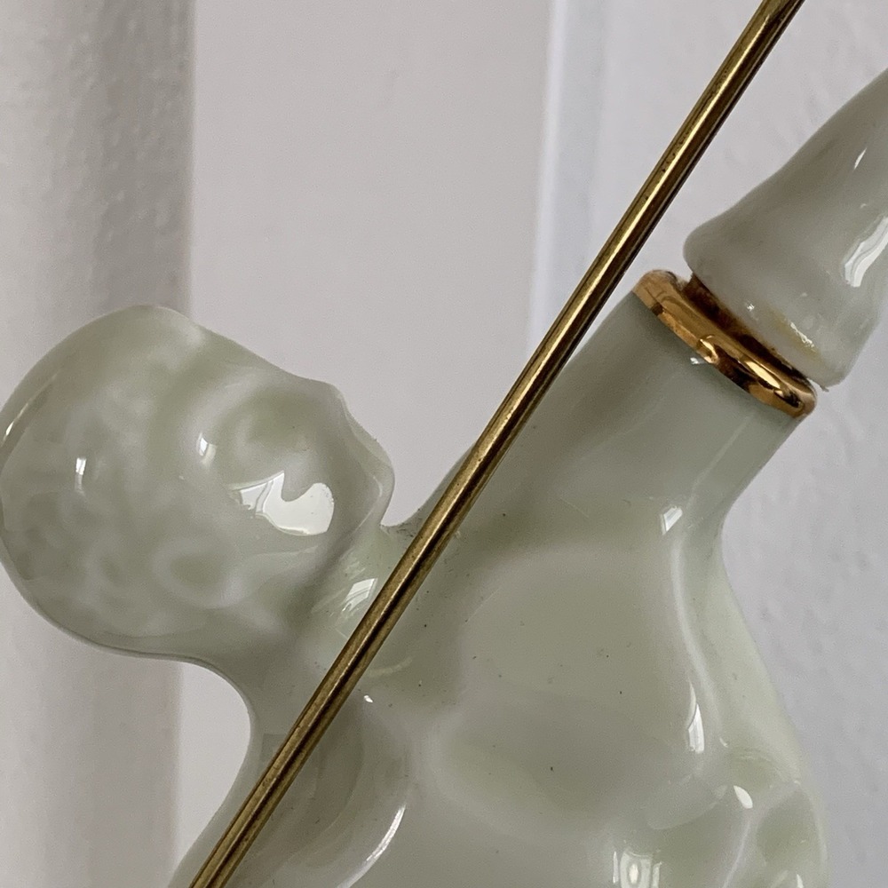 Vintage REMY MARTIN Centaur Limoges Cognac Empty Bottle Ceramic Gold Ivory - Picture 7 of 16